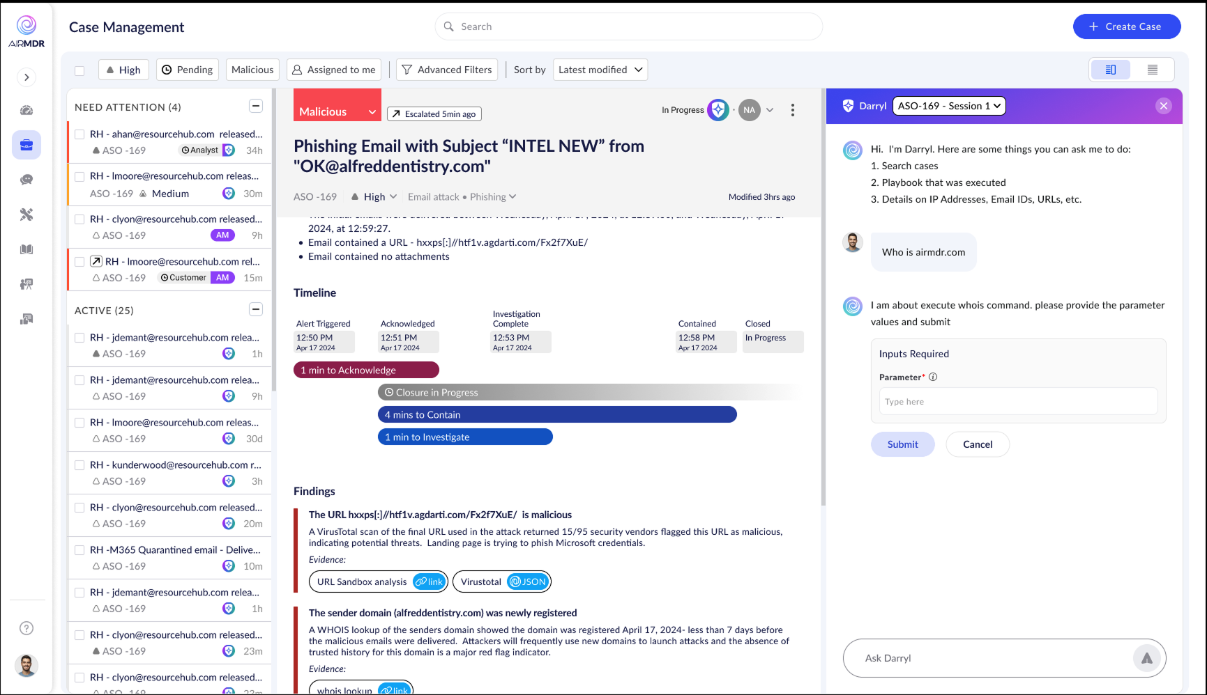 Final tool with Darryl AI panel